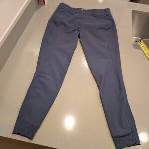 28R Ariat Womens Blue Grey Pro Series Riding Breeches Knee Patch Circuit